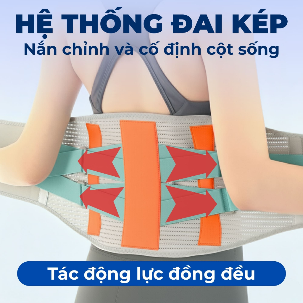 Đai cố định lưng Rowanto Fudo Basic chính hãng chống gù, chuẩn tư thế, giảm đau lưng, chống cong vẹo
