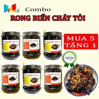  5Hũ Tặng 1Hũ Rong Biển Cháy Tỏi - Sấy Mè - Ăn Vặt Snack Lá Rong Biển 