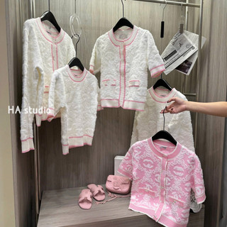 Áo len xù lông thỏ phối màu hoạ tiết QCCC