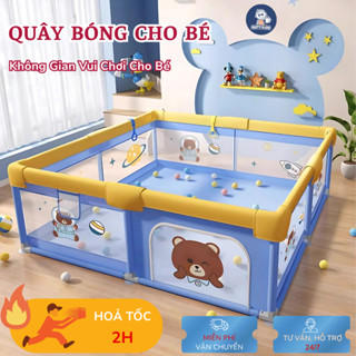 Quây Bóng, Nhà Bóng, Quây Đồ Chơi Cho Bé GutyKids Chất Liệu Thép Inox Cao Cấp, Lưới Thoáng, Chống Kẹt