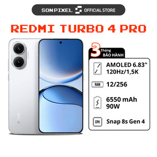  Xiaomi Redmi Turbo 4 Pro Chip Snapdragon 8s Gen 4 Ram 12 256GB. SonPixel 