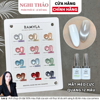 Set sơn gel mắt mèo cực quang RAMYLA 12 màu Nghi Thảo Nails