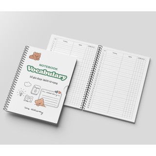   B5  120 tr Sổ tay học từ vựng học 3600 từ vựng tiếng Anh Trung Nhật Hàn 