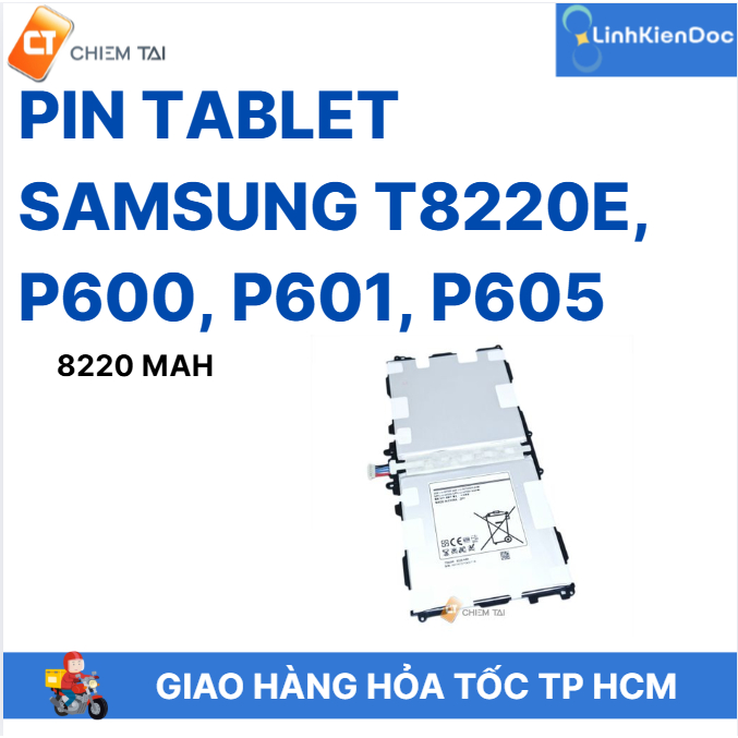 Pin Tablet Samsung T8220E, P600, P601, P605 - 8220 mAh