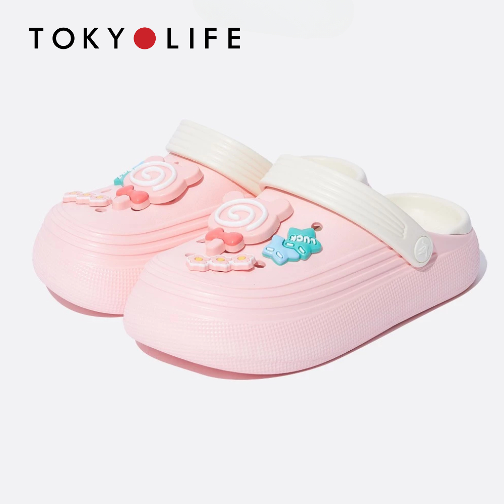 Dép sục nữ siêu nhẹ thoáng khí chống trơn trượt TOKYOLIFE 40004700 (Tặng 6 charm dễ thương)