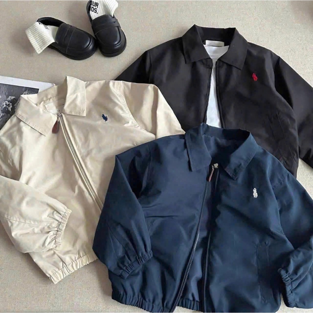 Áo khoác gió kaki 2 lớp cho bé trai và bé gái