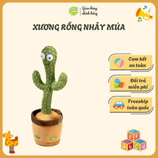  Đồ Chơi Xương Rồng Nhảy Múa AHIHI Nhại Giọng Biết Nói 120 Bài Hát Tiếng Việt Có Đèn Sạc USB 