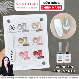 Set sơn gel mắt mèo kim cương RAMYLA 6 màu Nghi Thảo Nails