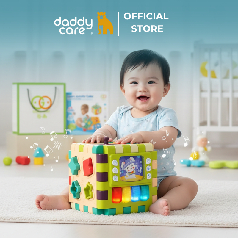 Đồ chơi montessori hộp nhạc lắp ráp tháo rời 6 mặt Goodway Play and learn activity cube