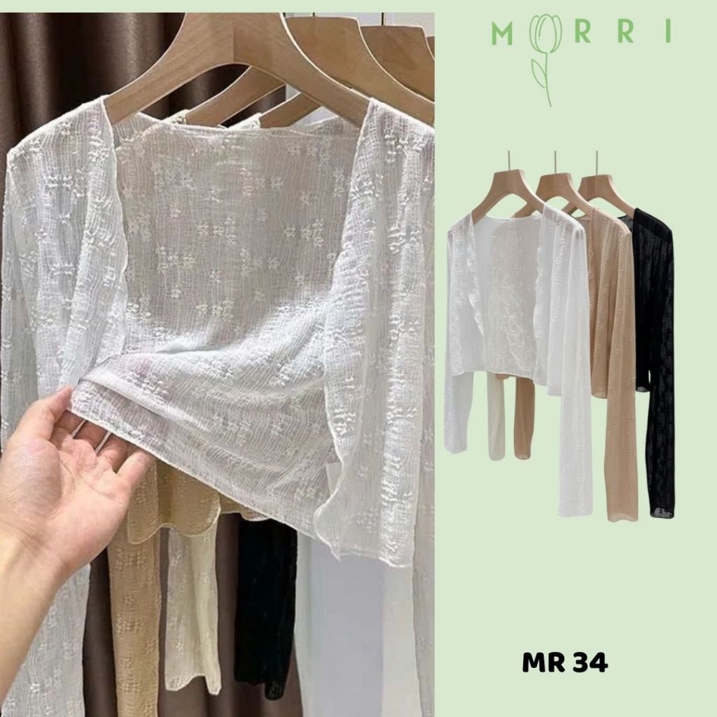 Áo cardigan mỏng ren hoa NV34