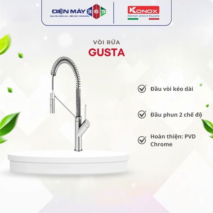 Vòi Rửa Chén Konox Gusta – Tiện Nghi, Thẩm Mỹ Cao, Phù Hợp Mọi Bếp