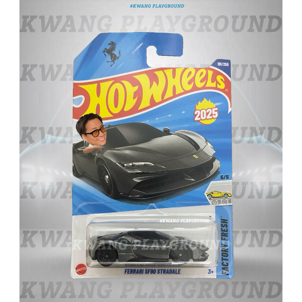 Kwang Playground - Xe mô hình Hot Wheels basic Ferrari SF90 Stradale (đen) - Case P 2025