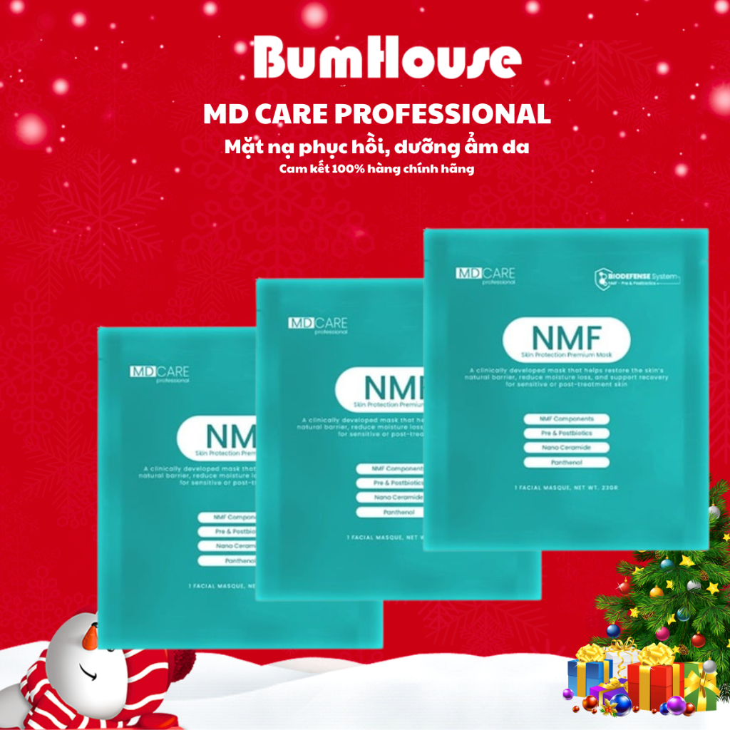 [COMBO 3 MASK] Mặt Nạ MD CARE NMF SKIN Protection Premium Mask Phục Hồi, Cân Bằng Lợi Khuẩn Da 23gx3
