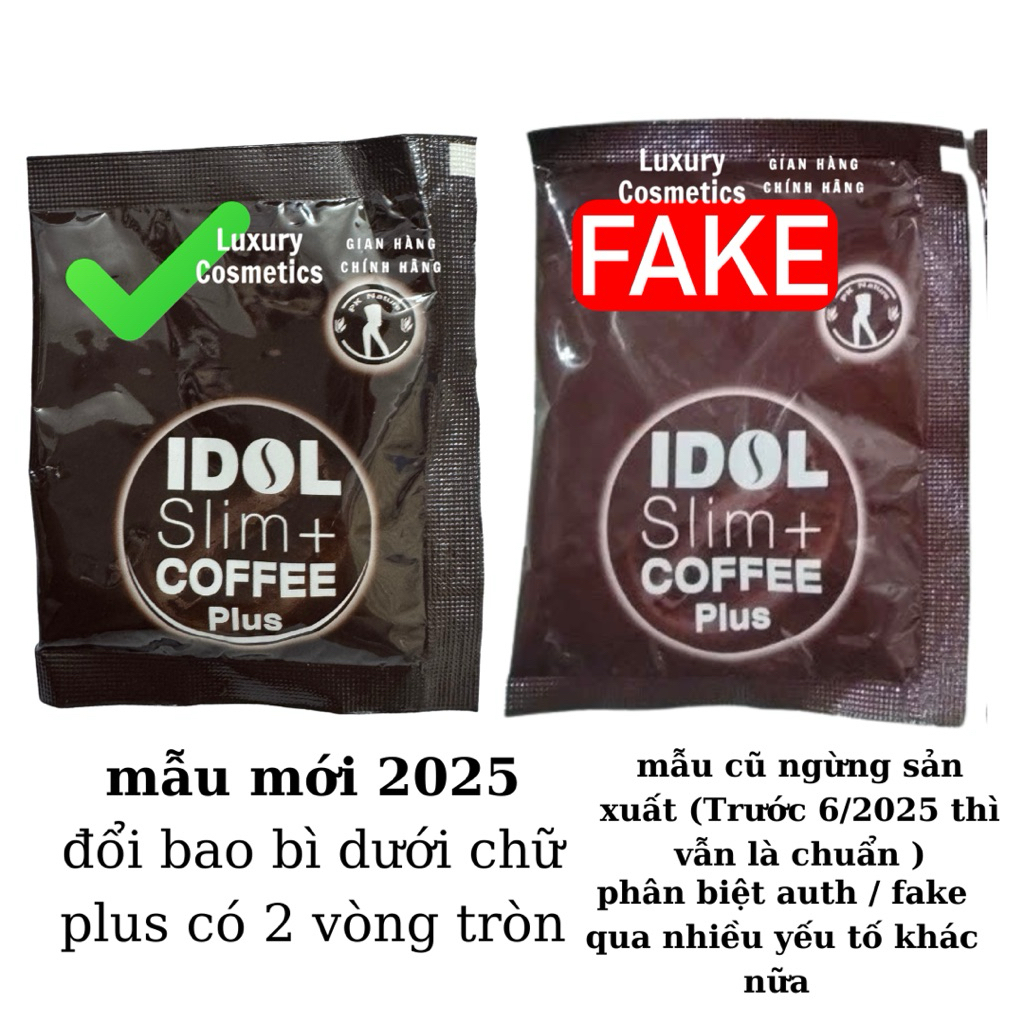 [LẺ 1 GÓI] Cà Phê Hoà Tan Idol Slim Thái lan coffee chính hãng 1 gói x2 15g giảm cân