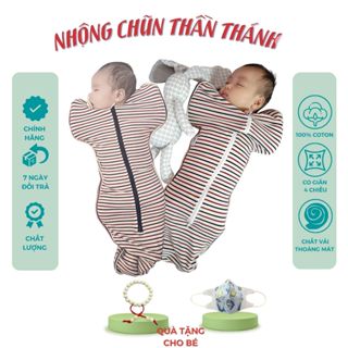 [TẶNG QUÀ] Nhộng Chũn Cocoon CHÍNH HÃNG giúp bé ngủ ngon giảm quấy khóc co giãn 4 chiều