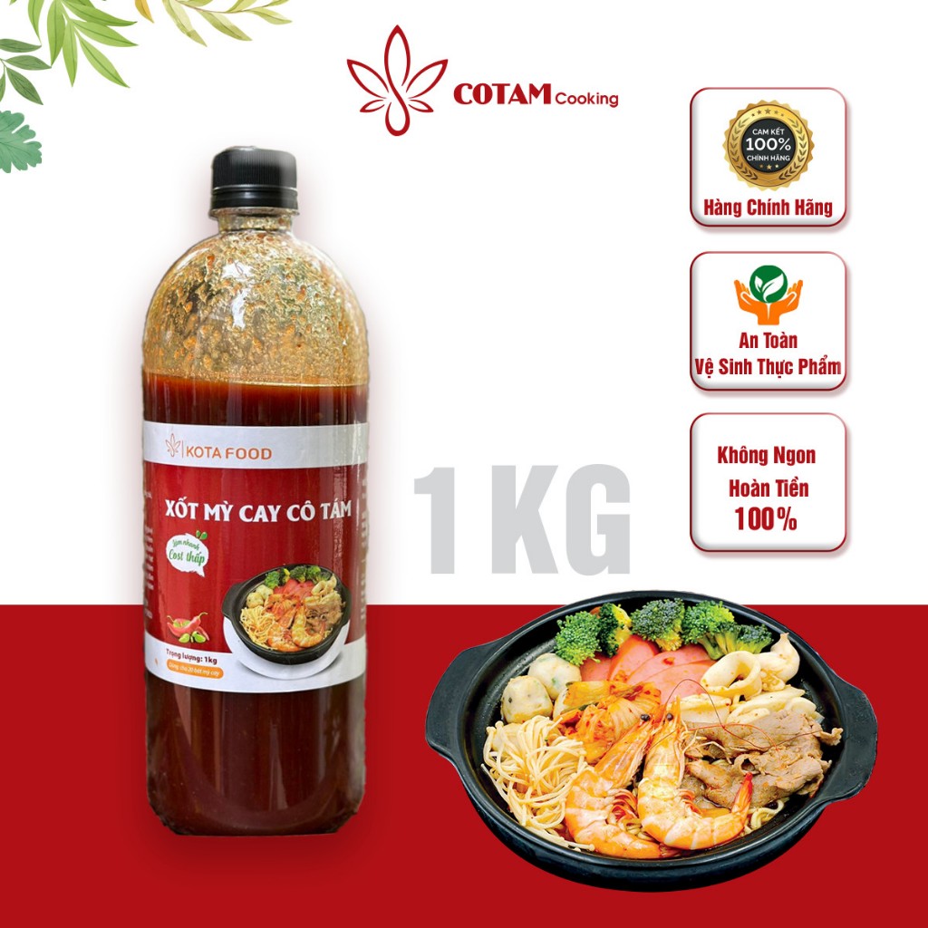 Xốt Mỳ Cay Cô Tám (Chai 1kg)