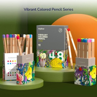 Hộp 48, 36, 24 Bút Chì Màu Cao Cấp Mideer tô vẽ sáng tạo mỹ thuật - Mideer Vibrant Colored Pencil 48 36 24 Colors