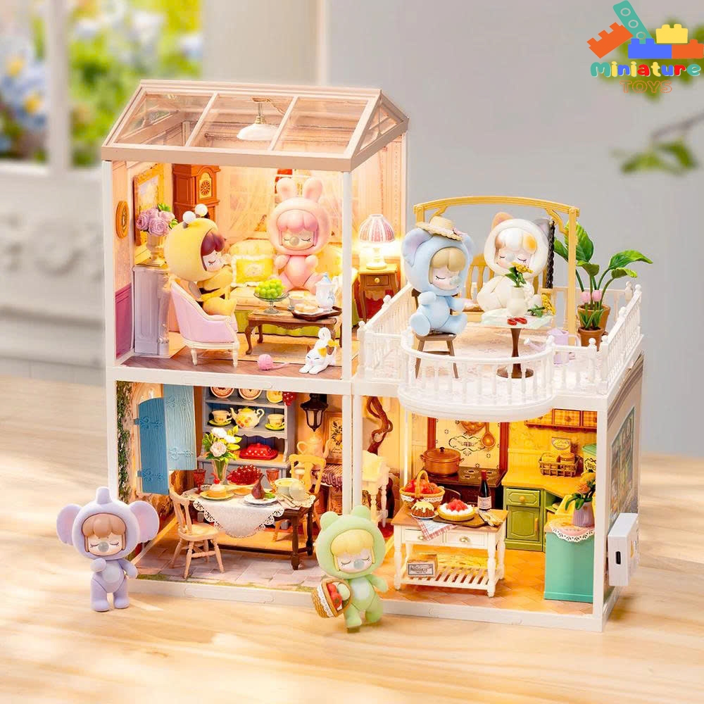 [Bản Tiếng Anh] Nhà Búp Bê tự làm bằng Nhựa ABS Robotime Rolife Super Creator Plastic DIY Miniature 