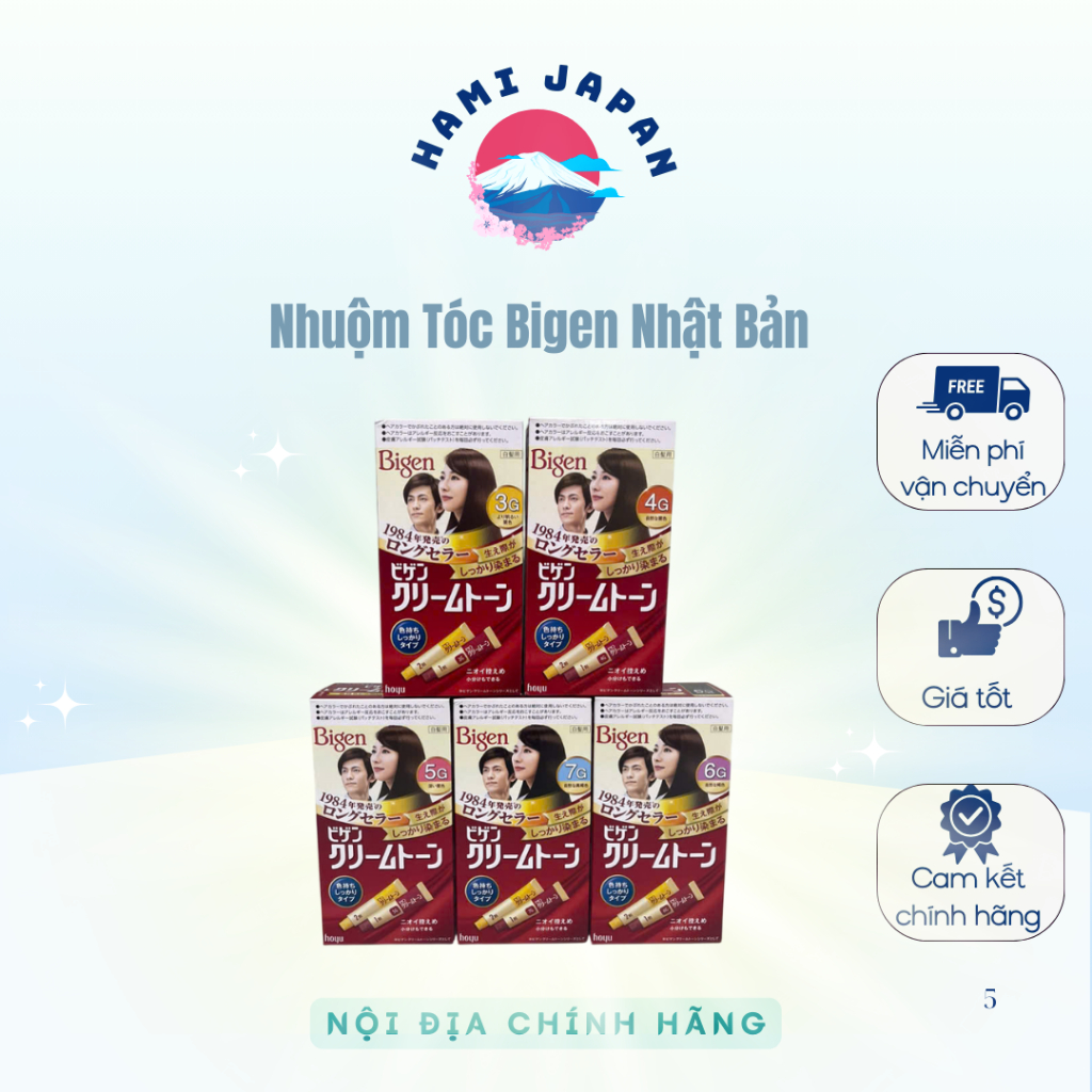 Nhuộm Tóc Phủ Bạc Thảo Dược Bigen An Toàn Lành Tính Nhật Bản