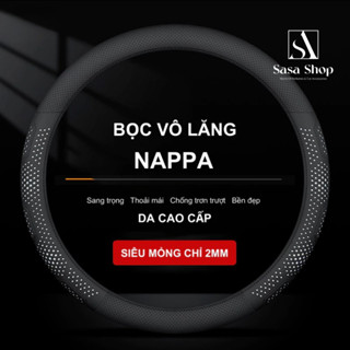 Bọc vô lăng da vân carbon cao cấp, chống trơn trượt, thấm hút mồ hôi, bảo vệ vô lăng, full logo Toyota, Mazda, Vinfast..