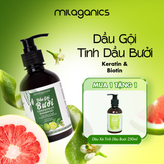   MUA 1 TẶNG 1  Dầu gội tinh dầu bưởi MILAGANICS giảm rụng & giúp mọc tóc dầu gội bưởi dài tóc 250ml 