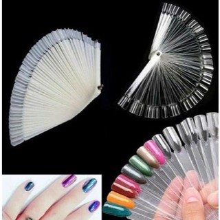 Que móng vuông 50 que 3 màu trong,đục,đen học nail, lên mẫu nail