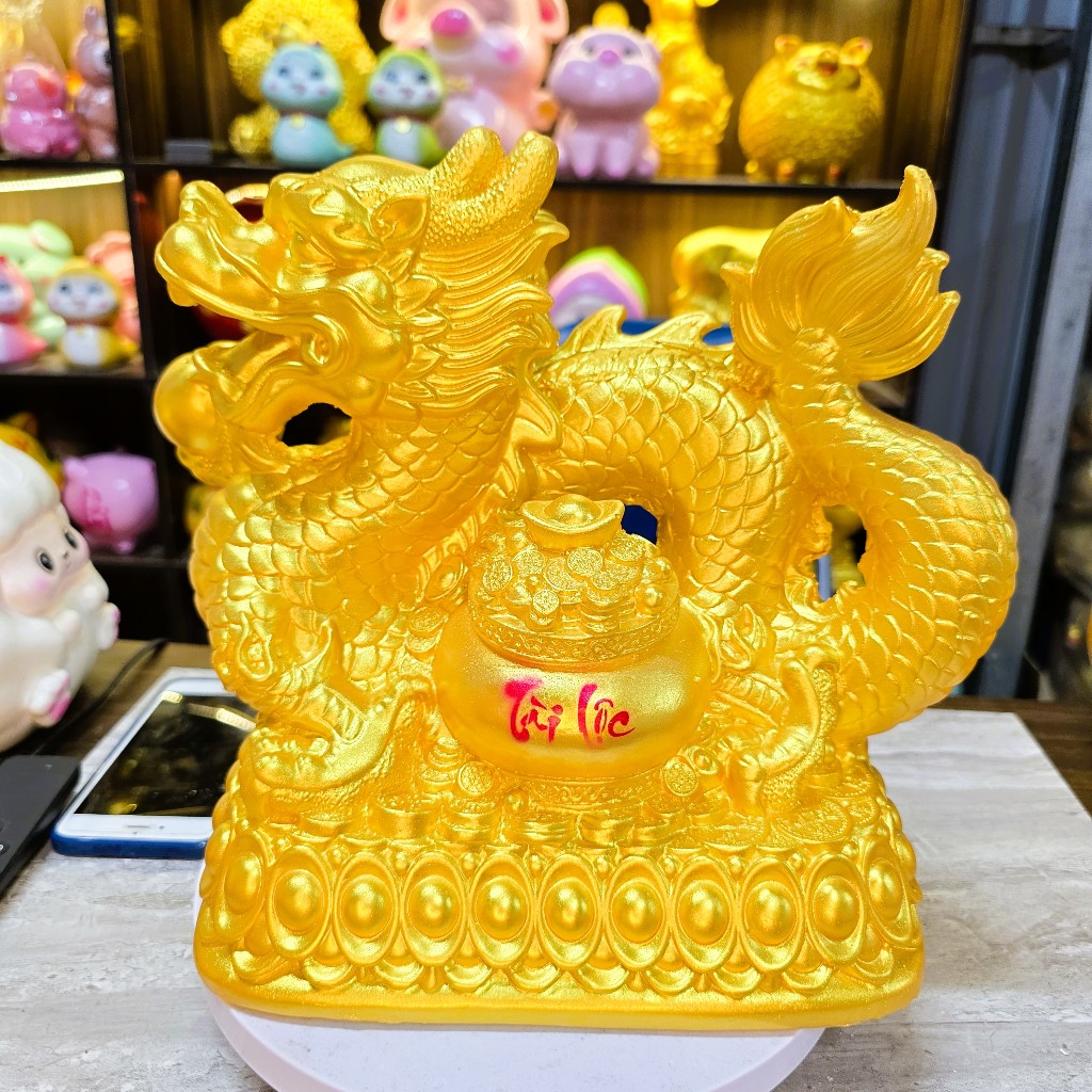 Rồng Deco Trang Trí 12 Con Giáp Heo Đất Lợn Đất Lợn Tiết Kiệm Thạch Cao Ống Heo Ống Tiết Kiệm