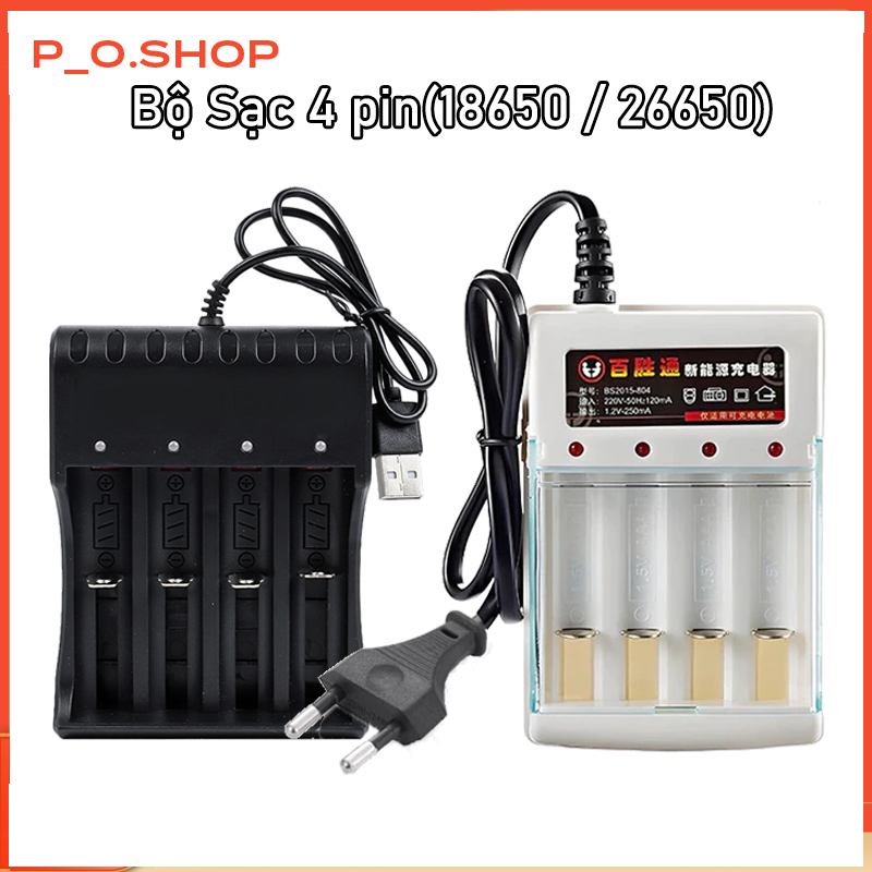 【🔥Rẻ】Bộ sạc pin lithium tự ngắt Bộ Sạc 4 pin AA AAA, mẩu mới sạc nhanh,tự ngắt khi đầy, đèn báo thôn