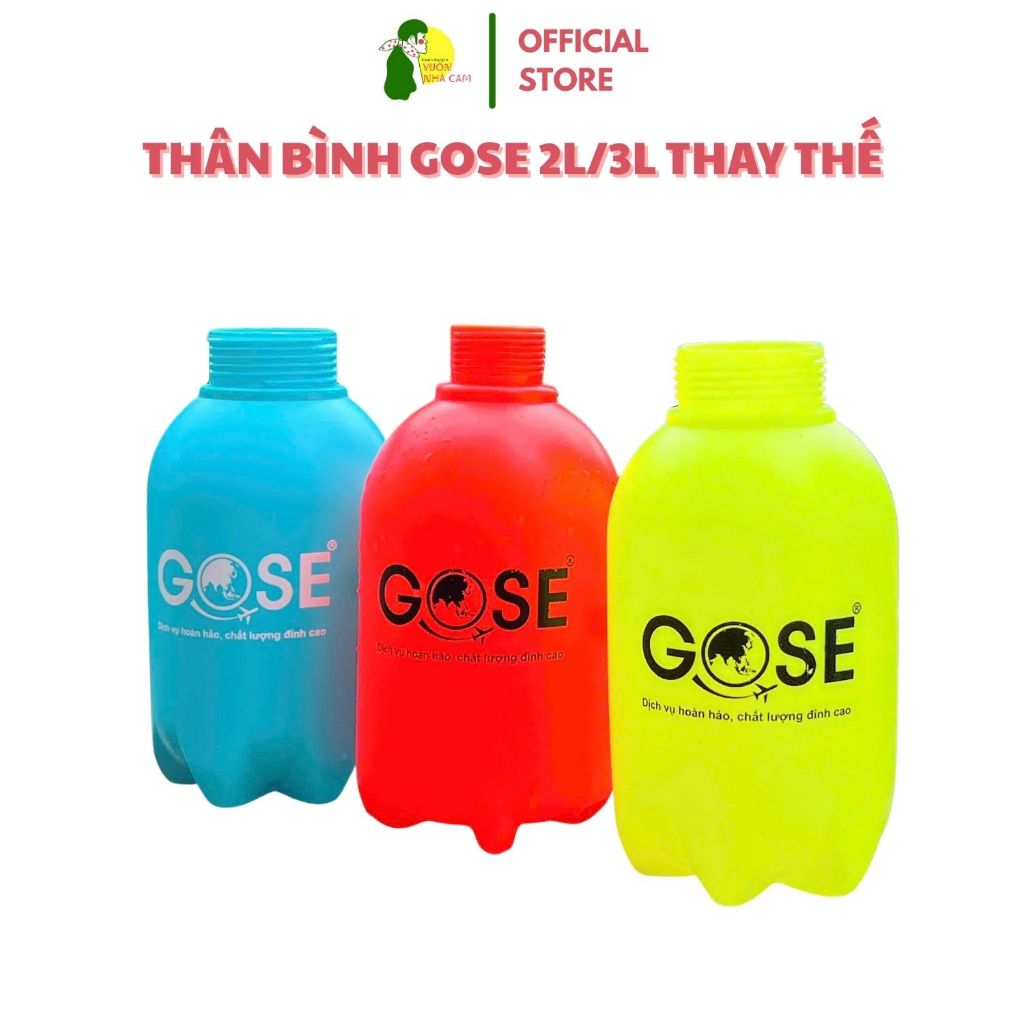 Phụ kiện vỏ/thân bình GOSE cao cấp 2L/3L chất liệu HDPE siêu bền