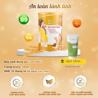    Mua 1 Tặng 1   Ngũ Cốc Dinh Dưỡng Cho Mẹ Bầu - Lợi Sữa Mẹ Sau Sinh Zera Hộp 500gr - Tặng Sữa Rửa Mặt Luxmom 20ml 