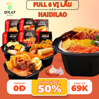 Lẩu Tự Sôi Haidilao ăn liền đủ vị chua cay, mala, cà chua, xương hầm bò tứ xuyên lẩu ăn liền