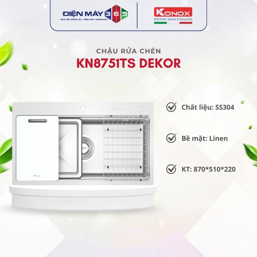 Chậu Rửa Chén KN8751TS Dekor – Thiết Kế Hiện Đại, Sang Trọng, Cao Cấp