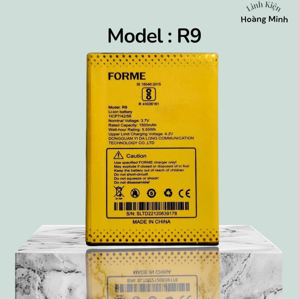 Pin Forme D555+ / F1 / F3 / F10 - R9 - 1800mAh Đã Qua Sử Dụng [1781]
