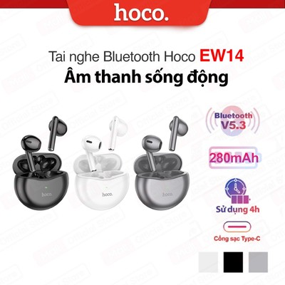 Tai nghe Bluetooth V5.3 Hoco EW14, Âm thanh cực hay, sử dụng đến 4h, dung lượng pin 280mAh