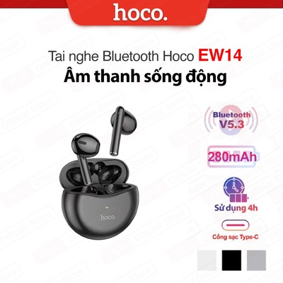 Tai nghe Bluetooth V5.3 Hoco EW14, sử dụng đến 4h, dung lượng pin 280mAh, kết nối ổn định