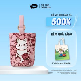Túi vải canvas đựng bình giữ nhiệt, túi vải đựng bình nước ly cốc giữ nhiệt tiện lợi đi học đi làm - TUHUHOUSE