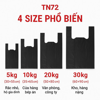 Túi nilon đen gói hàng loại xịn, dày, có quai xách