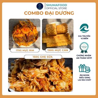  COMBO Đại Dương ShumaFood gồm: 175g khô Mực Rim 150g Ghẹ sữa chiên giòn 150g khô mực cán tẩm 