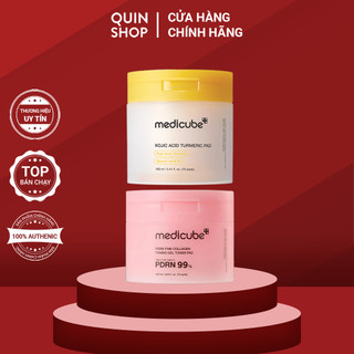  Miếng Bông Dưỡng Căng Bóng Trẻ Hóa Sáng Da Medicube PDRN Pink Collagen Toning Gel Toner Kojic Acid Turmeric Pad 