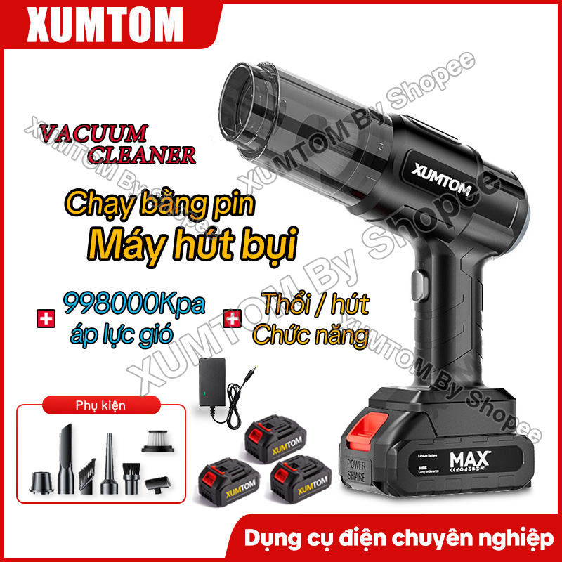 Máy hút bụi cầm tay,Công suất 1200W,Lực hút 128.000Pa,Chung chân Pin Makita 4cm,Máy Hút Bụi Không Dây,Bảo hành 3 năm,COD