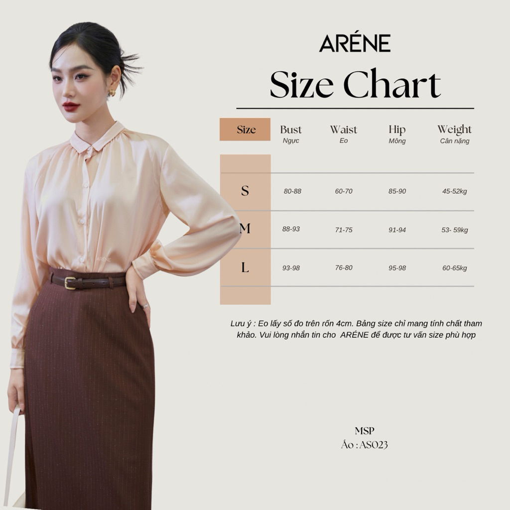 Áo sơmi lụa cổ rúm ARÉNE AS023 | BigBuy360 - bigbuy360.vn