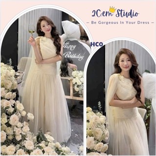  đầm công chúa dự tiệc siêu xinh-hàng cao cấp-váy maxi trắng tiểu thư lệch vai dáng dài che bụng tôn dáng 