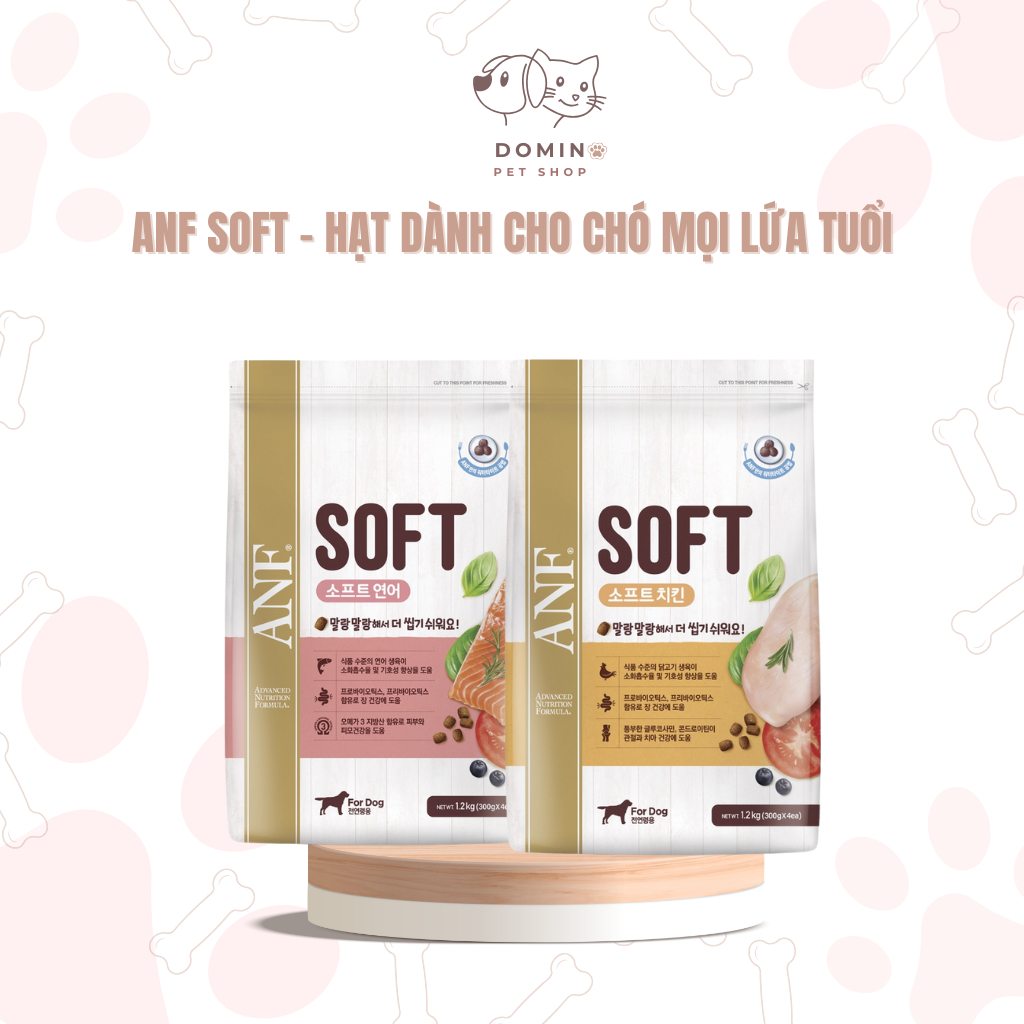 [GIÁ RẺ] (1.2KG) THỨC ĂN HẠT MỀM ANF SOFT CHO CHÓ MỌI LỨA TUỔI