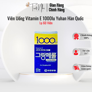 [MẪU MỚI NHẤT] Viên Uống Vitamin E 1000 Iu Hàn Quốc, Cân Bằng Nội Tiết Tố & Giúp Phụ Nữ Dễ Thụ Thai Hơn / 60 Viên