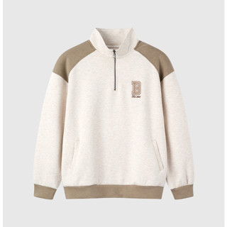 Áo Nỉ BOO Sweater Basic Half Zip Chất Liệu Nỉ 2 Da Cao Cấp, Phối Màu Cá Tính