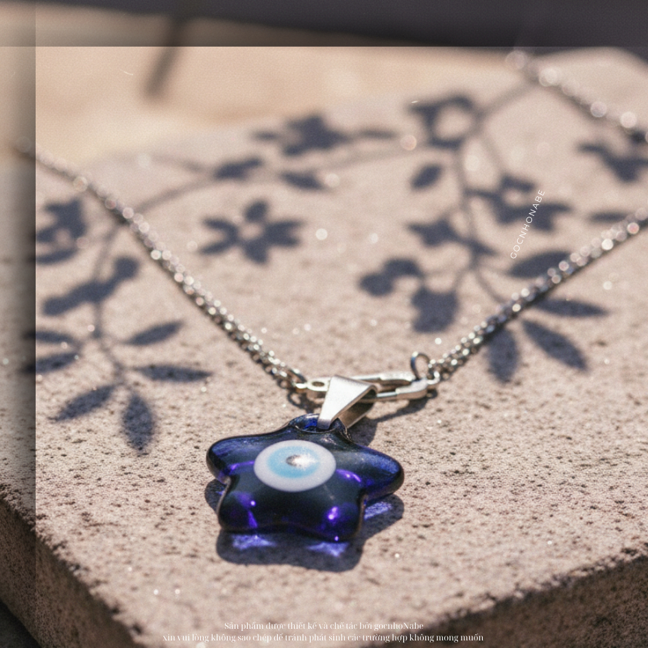 [ Vid ] Vòng cổ Evil eye thủy tinh ngôi sao 2.5cm - Dây chuyền evil eye handmade ĐỦ BỘ 10 MÀU