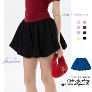 [ MỞ BÁN ] Chân váy phồng Puffie Choobe trơn dáng bí ngô ngắn có túi lưng chun cạp cao lót trong quần chun bảo hộ CV58