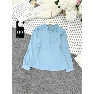 Áo lụa cổ nơ ( giá sale)