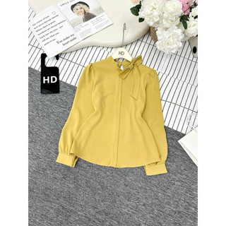 Áo lụa cổ nơ ( giá sale)