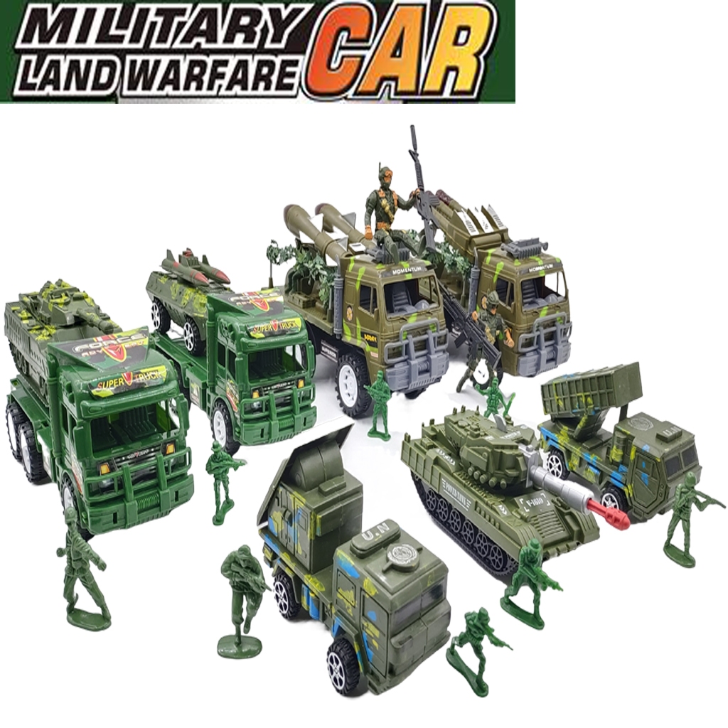 Children's military toy set Tank missile car Rocket car soldier model toy set